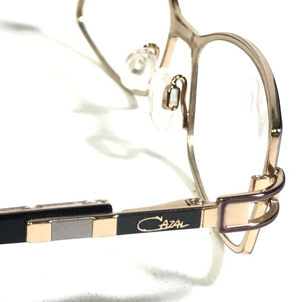 Cazal Eyeglasses Frames MOD. 469 COL. 338 Black Gold Rectangular 53-17-135